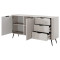 Комод з телескопічними напрямними Perfect Home Lante 2D3S/163 163,2x81,2x38 Бежевий (чорні ніжки) (PFH-091177)