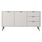 Комод з телескопічними напрямними Perfect Home Lante 2D3S/163 163,2x81,2x38 Бежевий (чорні ніжки) (PFH-091177)
