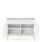 Комод з телескопічними напрямними Perfect Home Nova KSZ104 2D2S 104x63x39 Білий (золоті ніжки) (PFH-091217)