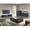 Комод з телескопічними напрямними Perfect Home Nova KSZ154 3D3S 154x63x39 Чорний (золоті ніжки) (PFH-091247)
