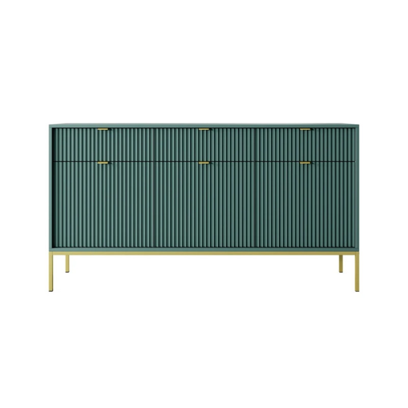 Комод Perfect Home Nova 3-дверний з 3 шухлядами і золотими ніжками KSZ154 154х83х39 см Лабрадор (PFH-091495)