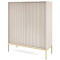 Комод високий Perfect Home Nova K104 2D 104x125x39 Кашемір (золоті ніжки) (PFH-091237)
