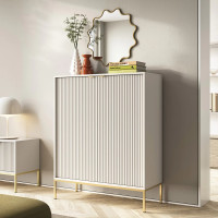 Комод високий Perfect Home Nova K104 2D 104x125x39 Кашемір (золоті ніжки) (PFH-091237)