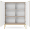 Комод високий Perfect Home Nova K104 2D 104x125x39 Кашемір (золоті ніжки) (PFH-091237)
