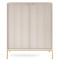 Комод високий Perfect Home Nova K104 2D 104x125x39 Кашемір (золоті ніжки) (PFH-091237)