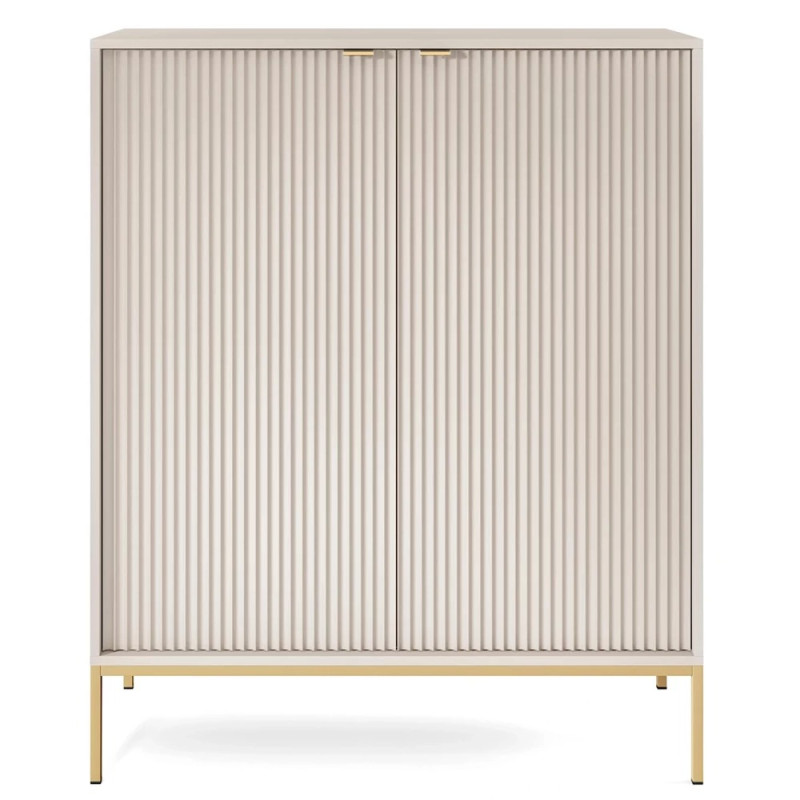 Комод високий Perfect Home Nova K104 2D 104x125x39 Кашемір (золоті ніжки) (PFH-091237)