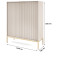 Комод високий Perfect Home Nova K104 2D 104x125x39 Кашемір (золоті ніжки) (PFH-091237)