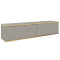Тумба під телевізор навісна Perfect Home Oro RTV135 MDF 2D 135х30х32 Сірий (PFH-091357)