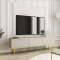 Тумба під телевізор Perfect Home Oro RTV175 MDF 3D 175х53х32 Бежевий (золоті ніжки) (PFH-091347)