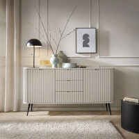 Комод з телескопічними напрямними Perfect Home Zova KSZ168 2D3S 168x87x39 Кашемір (чорні ніжки) (PFH-091281)