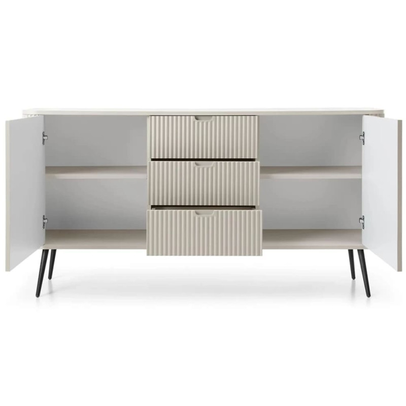 Комод з телескопічними напрямними Perfect Home Zova KSZ168 2D3S 168x87x39 Кашемір (чорні ніжки) (PFH-091281)