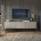 Тумба під телевізор Perfect Home Zova RTV168 168х56х39 Кашемір (чорні ніжки) (PFH-091274)