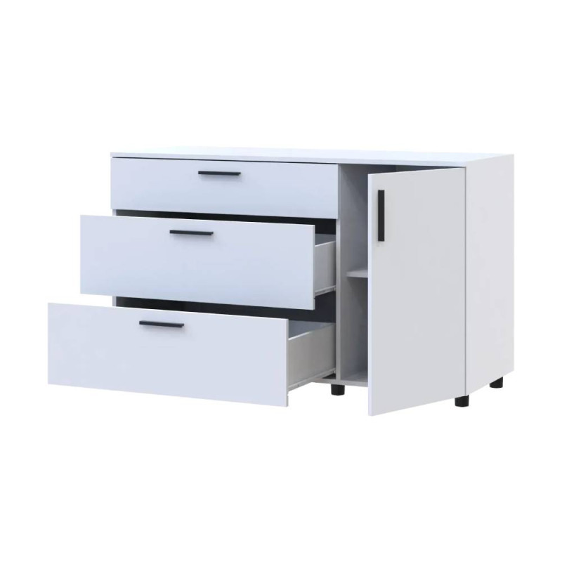 Комод Doros Торн Білий 3Ш/1Д 135х51.6х80 (DRS-012104)