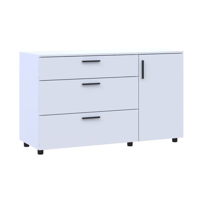 Комод Doros Торн Білий 3Ш/1Д 135х51.6х80 (DRS-012104)