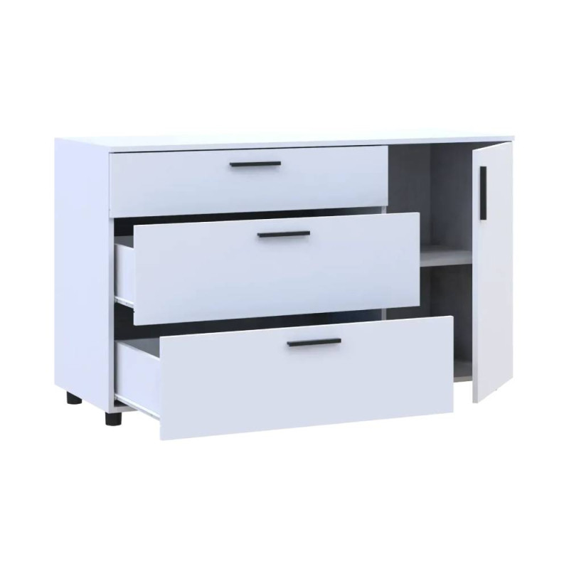 Комод Doros Торн Білий 3Ш/1Д 135х51.6х80 (DRS-012104)