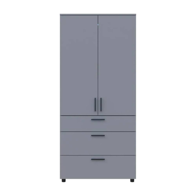 Шафа для одягу Doros Торн Сірий 2 ДСП/3Ш (полиці) 90х51.6х200 (DRS-012024)