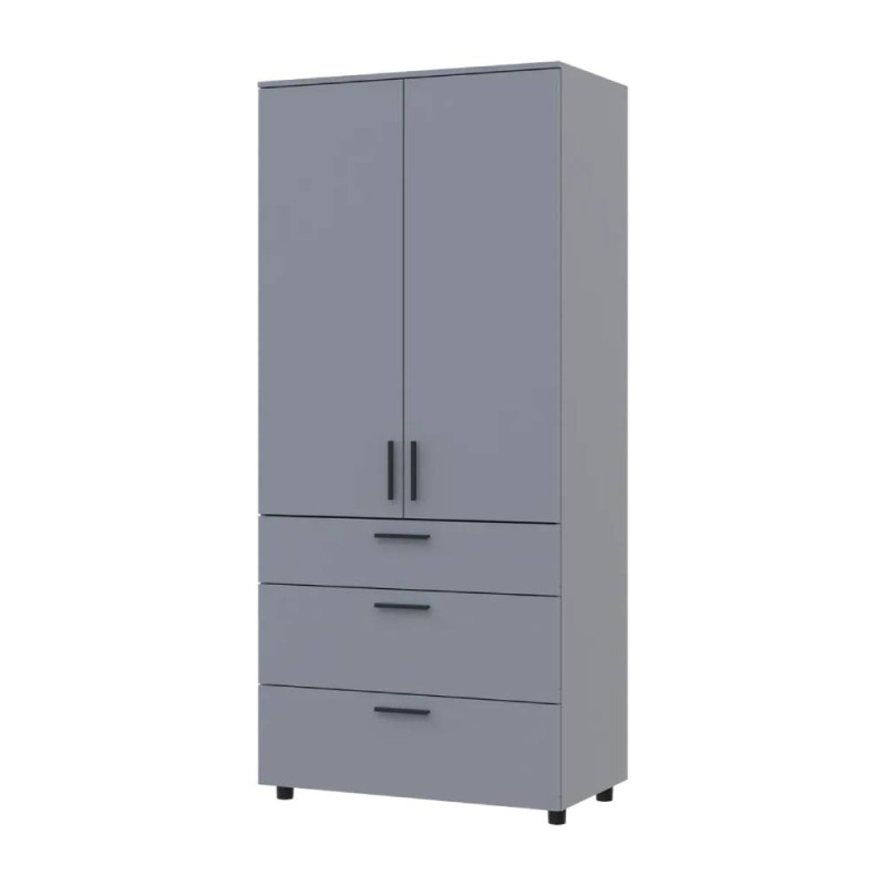 Шафа для одягу Doros Торн Сірий 2 ДСП/3Ш (полиці) 90х51.6х200 (DRS-012024)