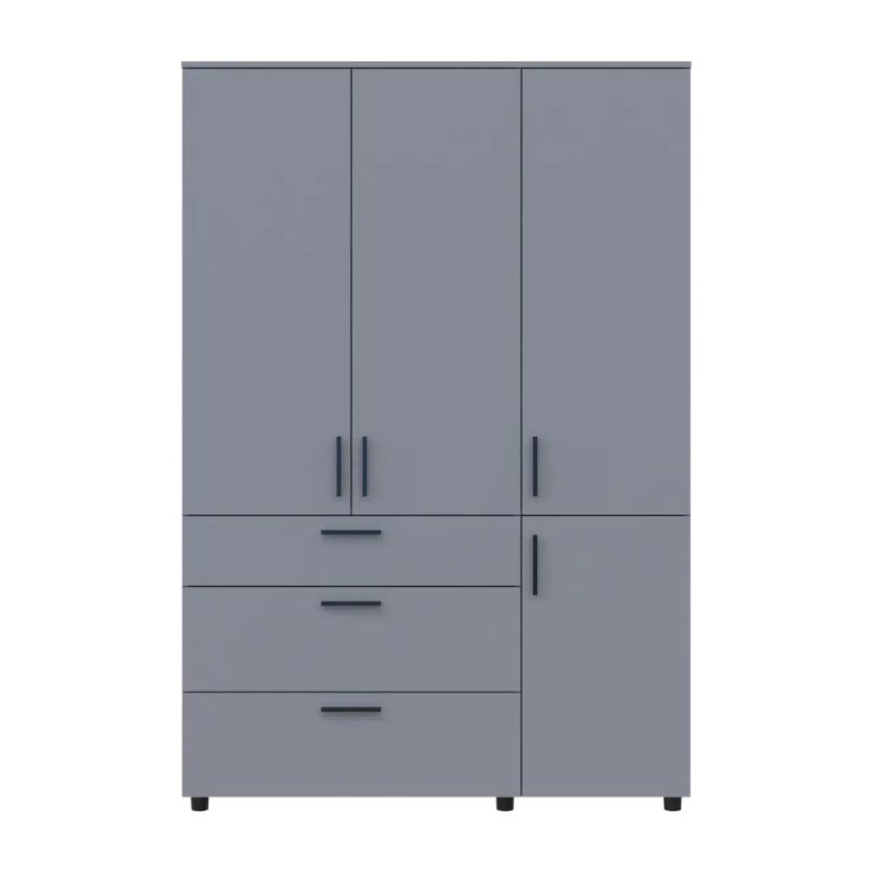 Шафа для одягу Doros Торн Сірий 3 ДСП/3Ш (полиці) 135х51.6х200 (DRS-012064)