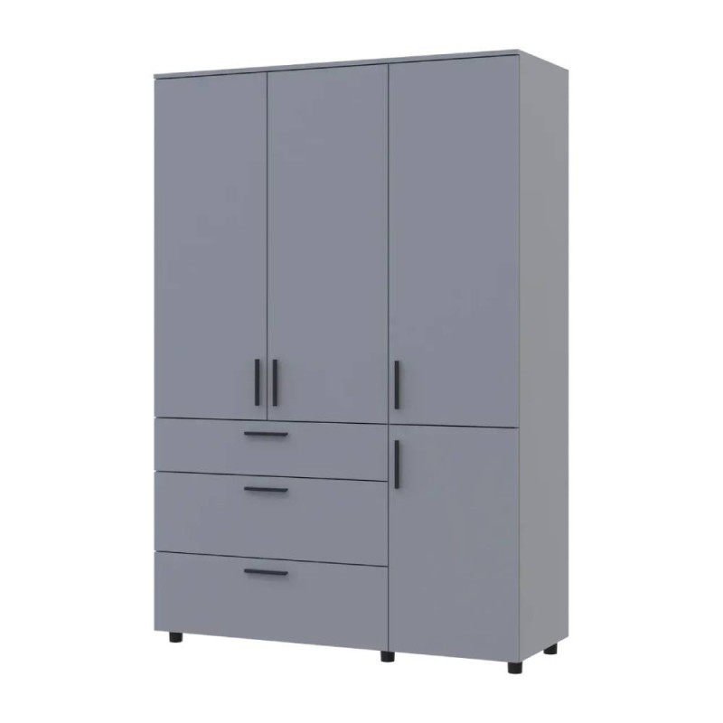 Шафа для одягу Doros Торн Сірий 3 ДСП/3Ш (полиці) 135х51.6х200 (DRS-012064)