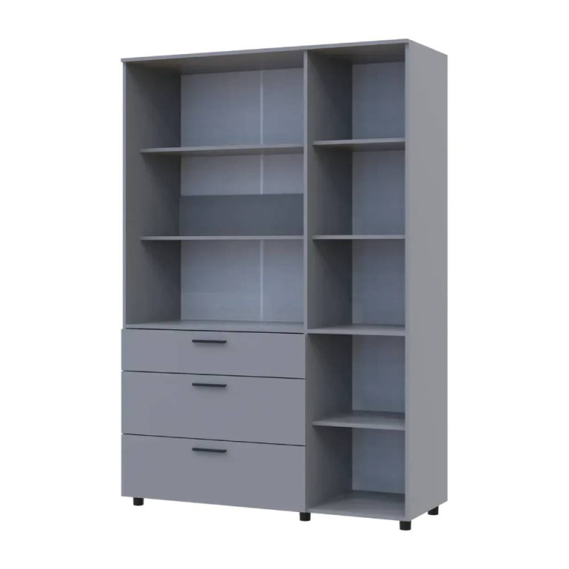 Шафа для одягу Doros Торн Сірий 3 ДСП/3Ш (полиці) 135х51.6х200 (DRS-012064)