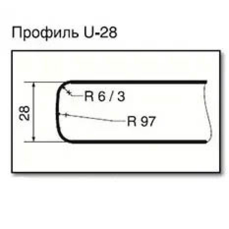 Стільниця Травентина U-28 230х60 см