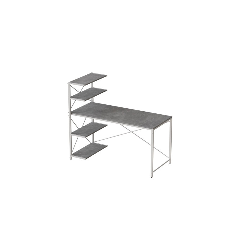 Комп'ютерний стіл Ferrum-decor Джек 75x120x70 Білий ДСП Бетон (FRD-105317)