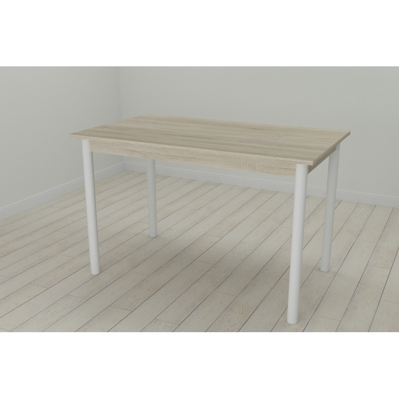 Стол кухонный Ferrum-decor Бенита 75x120x60 Белый ДСП Сонома 16мм (FRD-106267)