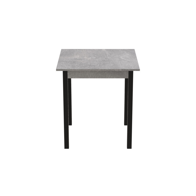 Стол кухонный Ferrum-decor Агата 75x70x70 Черный ДСП Бетон 16мм (FRD-105557)