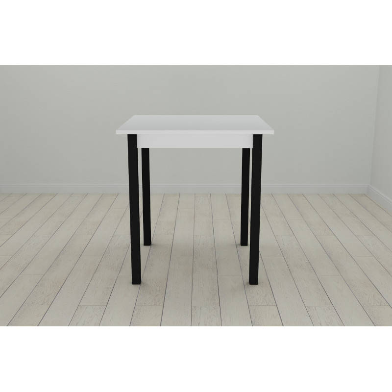 Стол кухонный Ferrum-decor Диего 75x90x90 Черный ДСП Белое 16мм (FRD-106317)