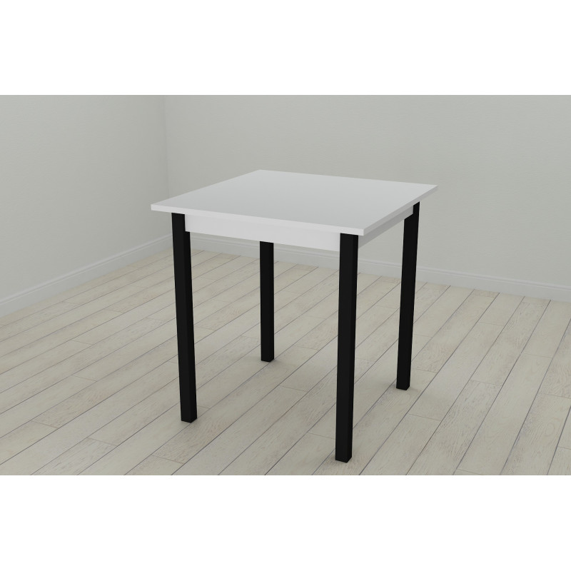 Стол кухонный Ferrum-decor Диего 75x90x90 Черный ДСП Белое 16мм (FRD-106317)
