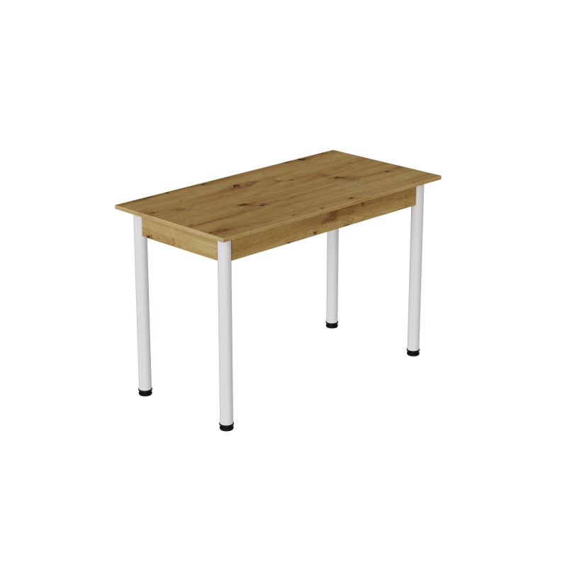 Стол кухонный Ferrum-decor Бенита 75x120x60 Белый ДСП Дуб Артизан 16мм (FRD-105687)