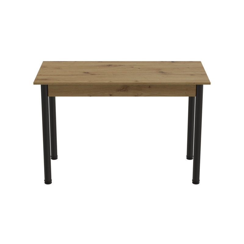 Стол кухонный Ferrum-decor Бенита 75x120x70 Черный ДСП Дуб Артизан 16мм (FRD-105697)