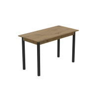Стол кухонный Ferrum-decor Марио 75x120x60 Черный ДСП Дуб Артизан 16мм (FRD-105727)