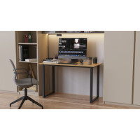 Стіл письмовий Кнап 2 Ferrum-decor 750x1400x600 Чорний метал ДСП Дуб Артизан 16 мм (FRD-106407)