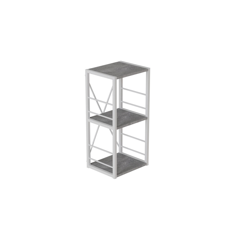 Етажерка 3/34 Ferrum-decor Серії Конект 73x34x28 білий ДСП Бетон 16мм (FRD-105527)