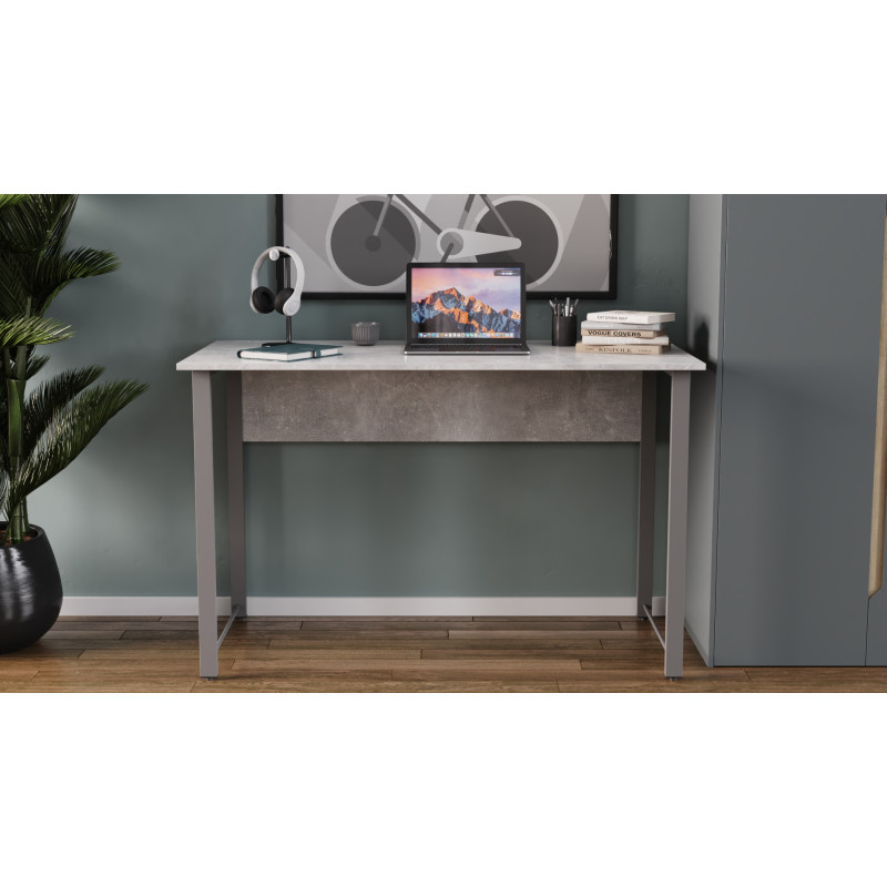 Стіл письмовий Курт Ferrum-decor 75x100x60 Сірий метал ДСП Бетон 16 мм (FRD-106617)