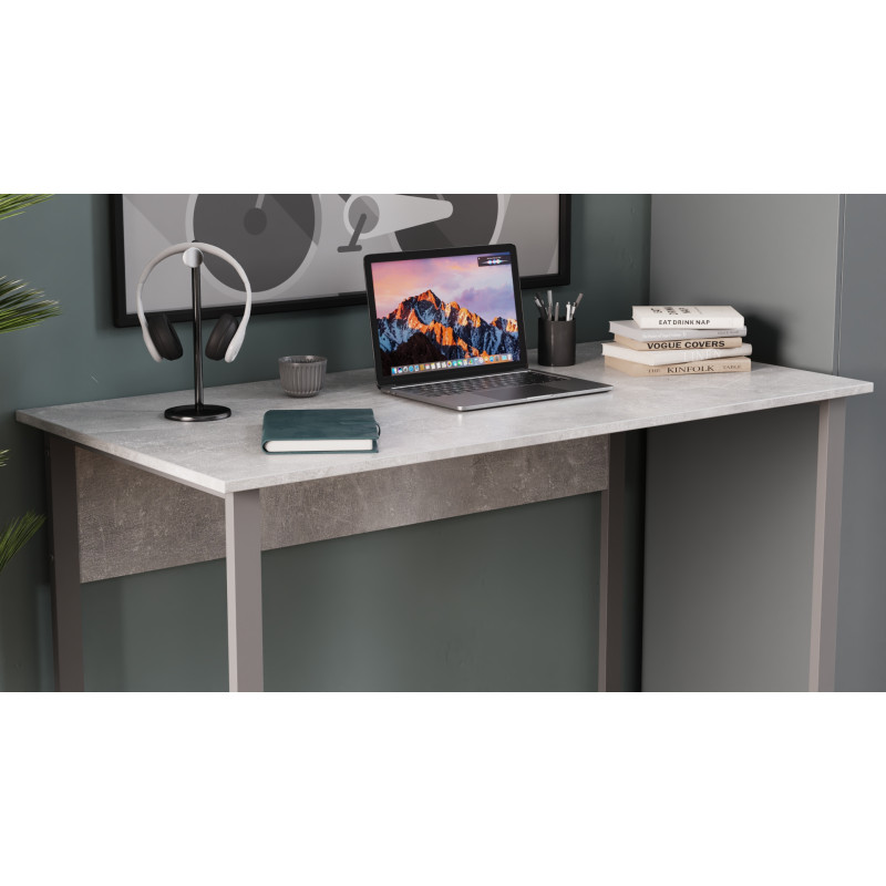 Стіл письмовий Курт Ferrum-decor 75x100x60 Сірий метал ДСП Бетон 16 мм (FRD-106617)