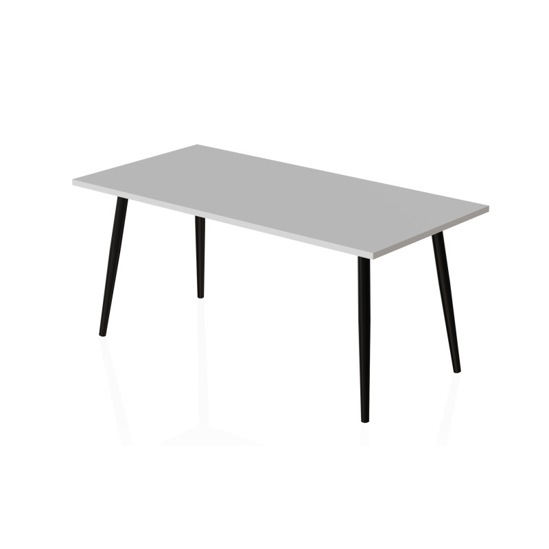 Стіл журнальний Монтана Ferrum-decor 45x100x50 Чорний метал ДСП Білий 16 мм (FRD-106717)