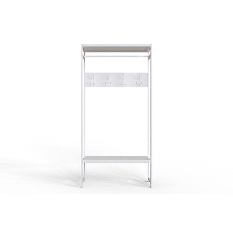 Вешалка напольная модульная Ferrum-decor Трелис 14 180x90x38 белый ДСП Белое 16мм (FRD-104349)