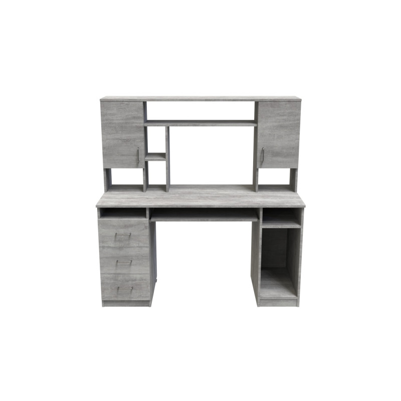 Стол компьютерный Анжело Ferrum-decor 1400x1422x600 ДСП Бетон 16 мм (FRD-104709)