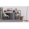 Етажерка 3/60 Ferrum-decor Серії Конект 75x60x28 сірий ДСП Дуб Сонома 16мм (FRD-104269)