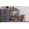 Етажерка 3/60 Ferrum-decor Серії Конект 75x60x28 сірий ДСП Дуб Сонома 16мм (FRD-104269)