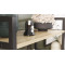 Етажерка 4/60 Ferrum-decor Серії Конект 120x60x28 чорний ДСП Дуб Сонома 16мм (FRD-104239)