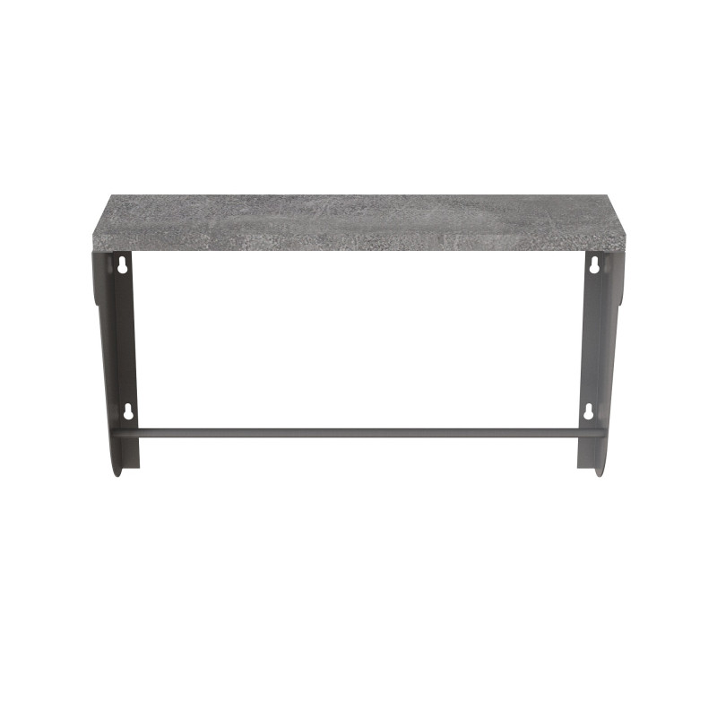Полка настенная Ferrum-decor Свит 300x500x150 металл Серый ДСП Бетон 16 мм (FRD-102799)