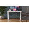 Письмовий стіл Ferrum-decor Драйв 750x1400x600 Білий метал ДСП Бетон 16 мм (FRD-103149)