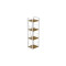 Етажерка 4/34 Ferrum-decor Серії Конект 120x34x28 білий ДСП Дуб Артизан 16мм (FRD-104279)
