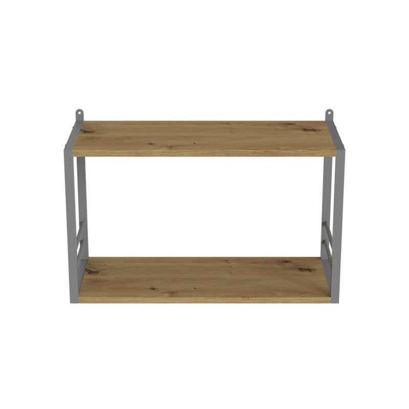 Книжкова полиця універсальна Ferrum-decor Стім 1 38x63x26 сірий ДСП Дуб Артизан 16мм (FRD-104099)