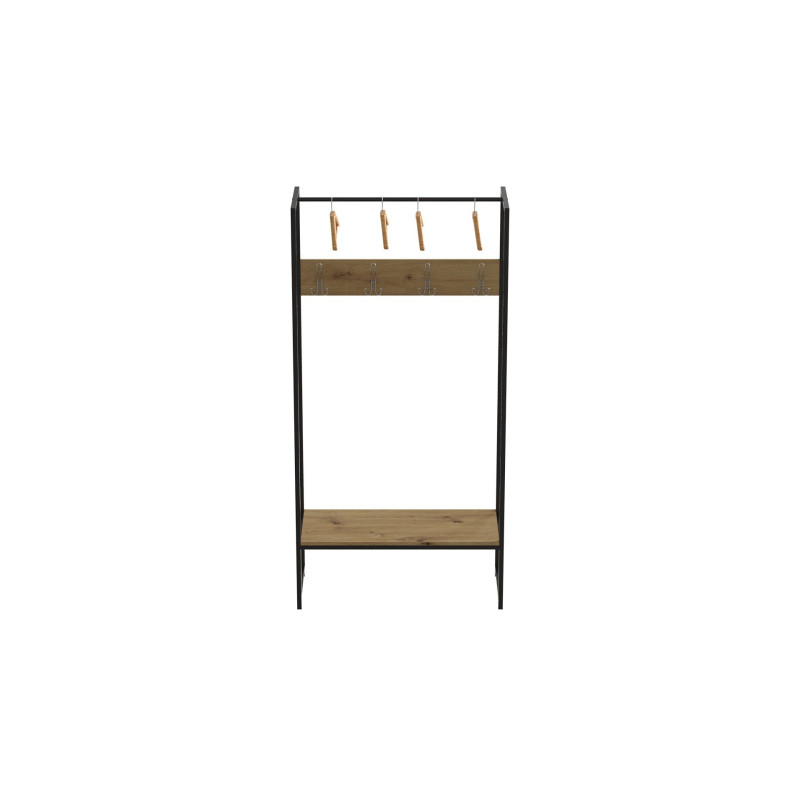 Вешалка напольная модульная Ferrum-decor Трелис 12 180x90x38 черный ДСП Дуб Артизан 16мм (FRD-104309)