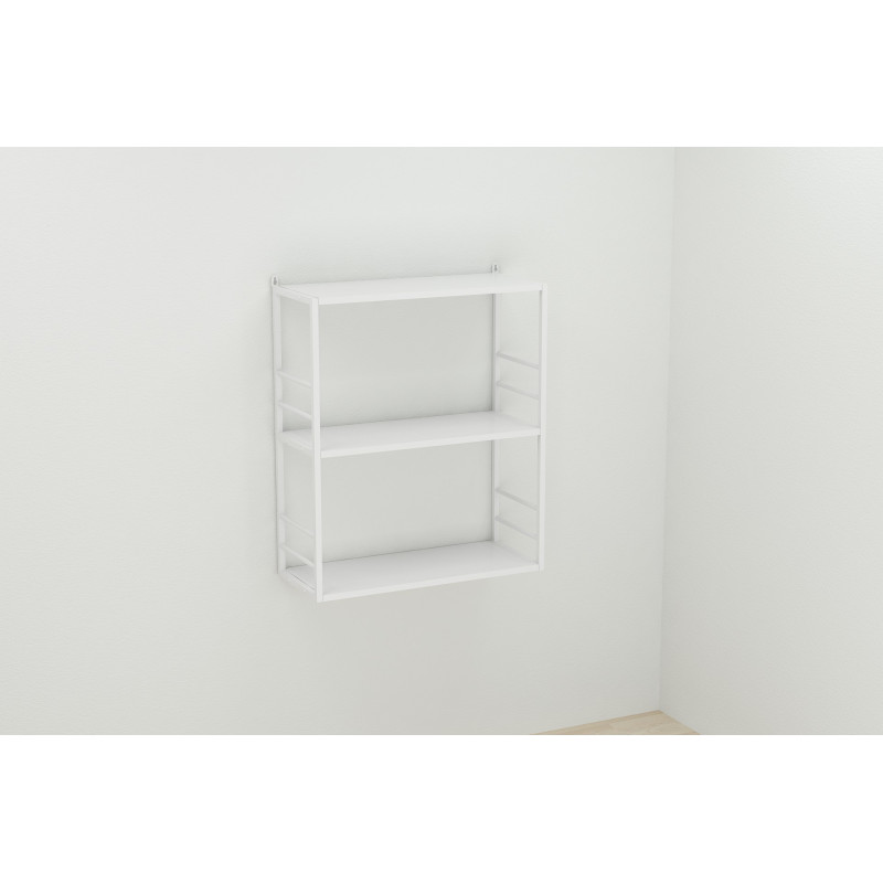 Книжкова полиця універсальна Ferrum-decor Стім 2 74x63x26 білий ДСП Біле 16мм (FRD-104109)
