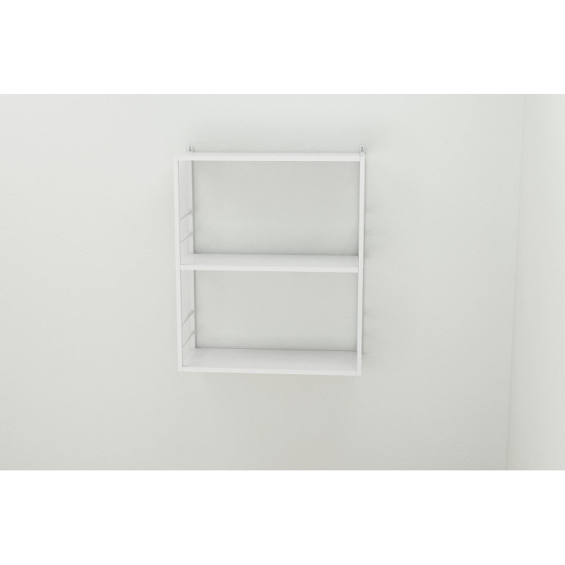 Книжкова полиця універсальна Ferrum-decor Стім 2 74x63x26 білий ДСП Біле 16мм (FRD-104109)